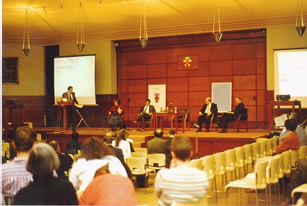 Launch of History - the audience listen intently