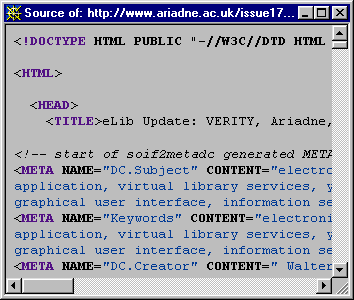 Dublin Core metadata