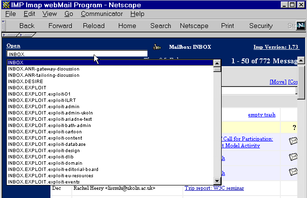 Figure 3: The IMP Interface