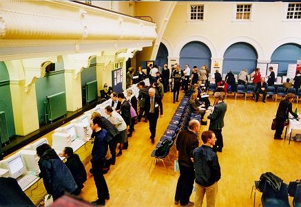 photograph of hands on activities at Goldsmiths conference