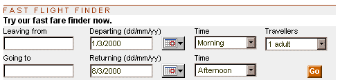 Expedia's Fast Flight Finder service