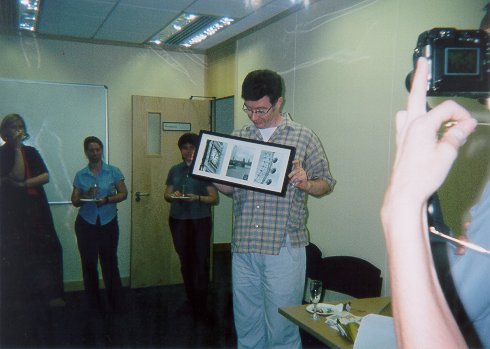 Lorcan Dempsey at his leaving party, London