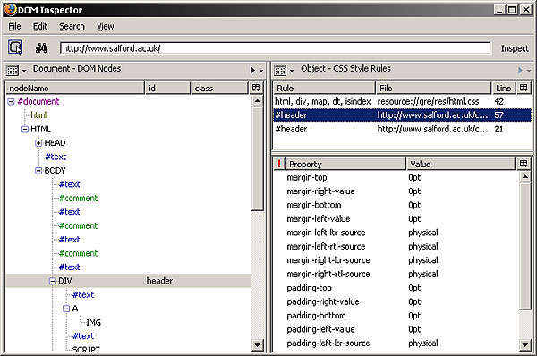 screenshot (55KB) Figure 4: DOM Inspector