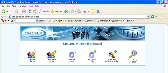 screenshot (52KB) : Figure 2: The Encoding Administration Area