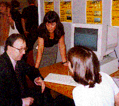 Jack Schofield at the Spinning the Web stand