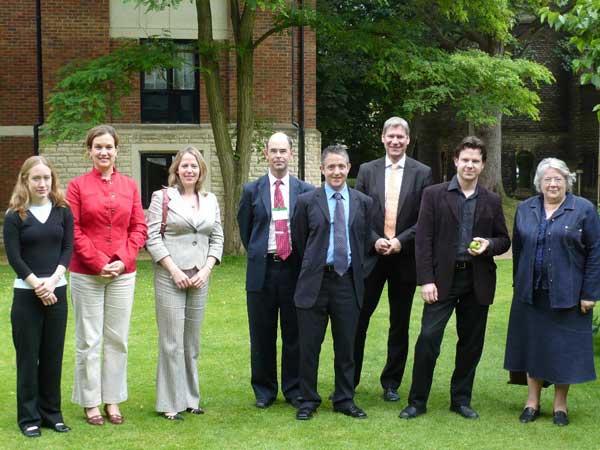 photo (44KB) : Figure 1 : Presenters at the ALPSP one-day seminar Publishing and the Library of the Future, from left to right: Dr Sarah Coulthurst, Kara Jones, Helen Cooke, Adam Marshall, Robert Bley, Andreas Mittrowann, David Smith, Dr Diana Leitch (chair)