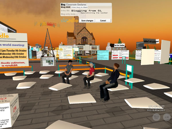 screenshot (67KB) : Figure 2 : Meeting up at VirtuALBA