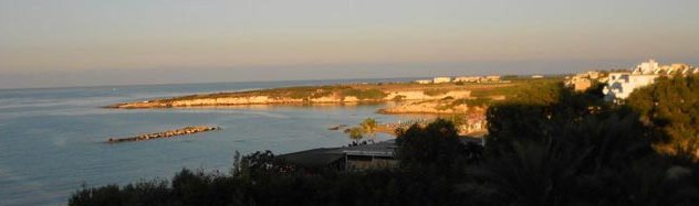 The shoreline at sunset on the Akamas Peninsula, Cyprus